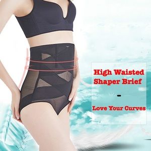 High Waist Boned Double Tummy Control Panties